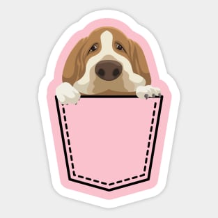 Basset Hound on pocket Sticker